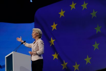 La presidenta de la Comisión Europea.