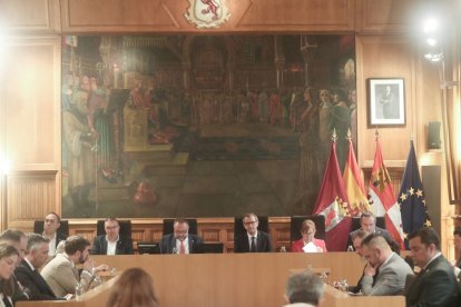 Vista de la última sesión ordinaria del pleno en la Diputación.