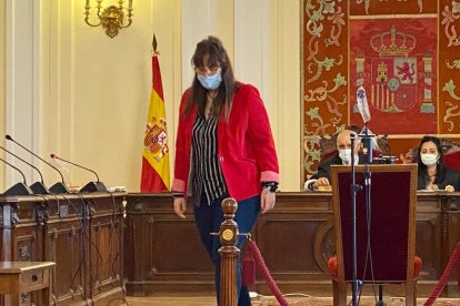 La acusada, en un juicio anterior en la Audiencia.