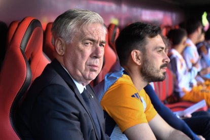 Carlo Ancelotti dirigirá el sábado su último partido como entrenador del Real Madrid. EFE/Raúl Caro.