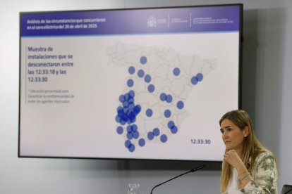 La vicepresidenta tercera y ministra para la Transición Ecológica, Sara Aagesen, ayer. JJ Guillén
