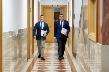Carriedo se dirige a la sala de prensa tras el Consejo de Gobierno de ayer.