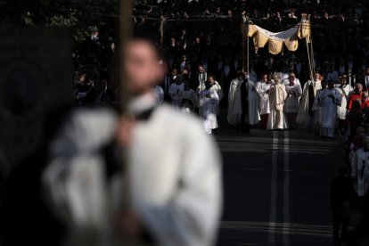 El Papa en la procesión del Corpus en Santa María la Mayor.