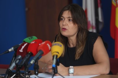 La procuradora popular en su comparecencia.