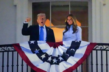 Imagen del matrimonio presidencial.