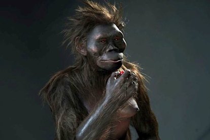 Lucy (en la foto, una recreación) fue descubierta en 1974 en el yacimiento de Hadar.