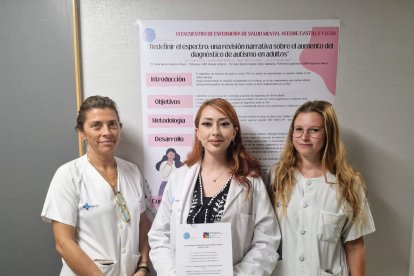 Las tres premiadas por el trabajo sobre autismo.