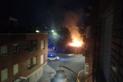 Incendio en el barrio de San Esteban en León.