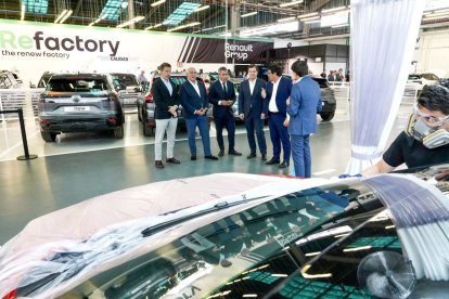 Mañueco ayer, en la inauguración de Refactory Valladolid, de Renault.
