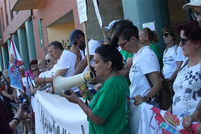 Un momento de la concentración en Ponferrada.