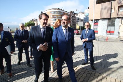 Quiñones con Morala en una visita a Ponferrada.