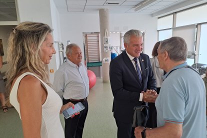Sen, en su visita al CRE de San Andrés del Rabanedo.