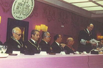 Intervención del entonces ministro de Justicia, Antonio María de Oriol.