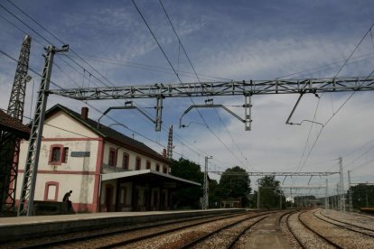 Una vista parcial de la vía León-Ponferrada.