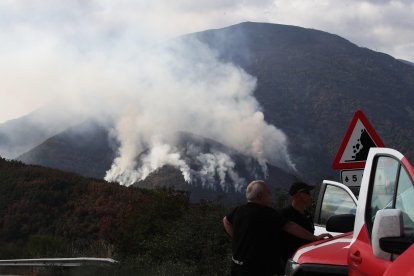 Así se ve el humo en las pedanías de Ponferrada