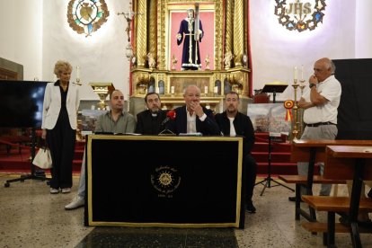 Ochoa, Fláker, Tajera y Martín durante la presentación de la película.