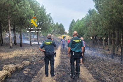Detención del supuesto autor del incendio en San Justo de la Vega.
