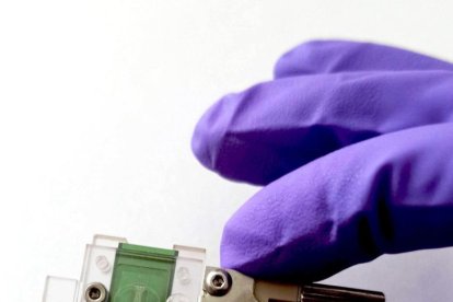 Uno de los minibiosensores encapsulado.
