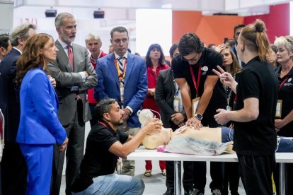 Felipe VI asiste al Congreso de Cardiología.
