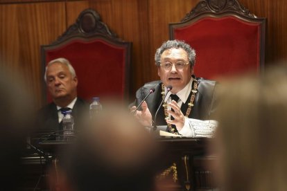 García Ortiz, en un acto en Asturias recientemente.