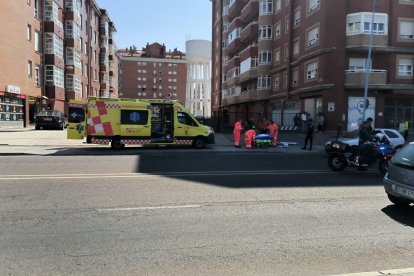 Accidente de una moto en Eras de Renueva