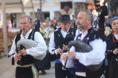 Gaiteros, ayer en el día de la Encina.