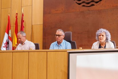Pérez, Álvarez y Rita González, en el pleno.