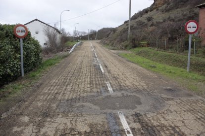 Estado de la carretera autonómica LE-213.