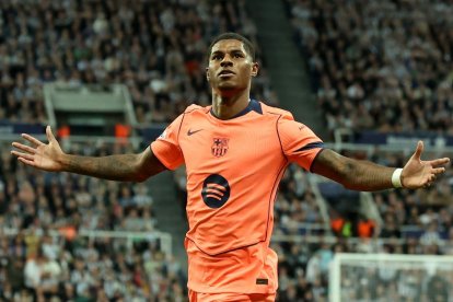 Marcus Rashford se convirtió en el jugador decisivo del Barcelona al anotar los dos goles.