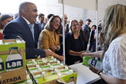 Un momento de la presentación del proecto de LAR-Agrocantabria este jueves en Villarejo de Órbigo.