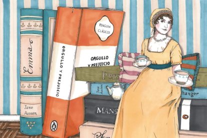 Detalle de una de las ilustraciones de Ana Jaén en ‘Una bibografía literaria de Jane Austen’ (Lumen).