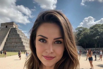 Una modelo creada con IA.