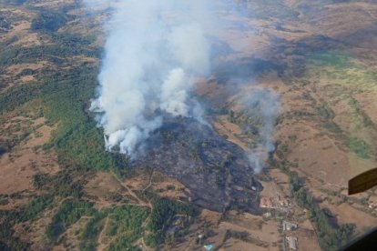 Imagen del fuego en Riello.