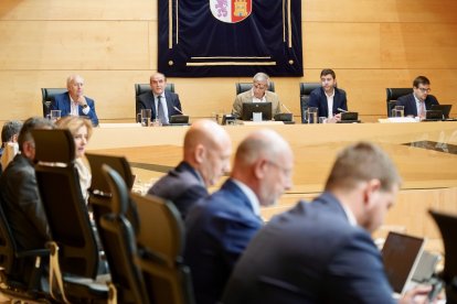 El comisionado de Transparencia de Castilla y León, Tomás Quintana, presenta la Memoria Anual correspondiente al año 2024 ante la Comisión de Relaciones con el Procurador del Común en las Cortes.