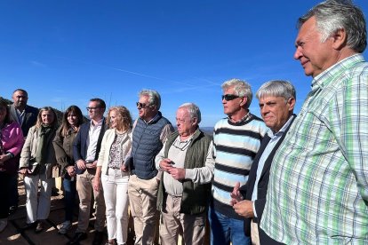 Gonzalo Santoja en la visita al Mirador de Orellán