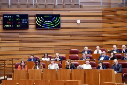 Imagen de los procuradores socialistas en las Cortes.