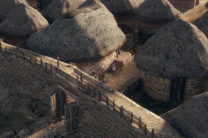 Reconstrucción de cómo era el poblado vadiniense, una de las tribus rebeldes a Roma, en La Peña del Castro, en el pueblo de La Ercina.