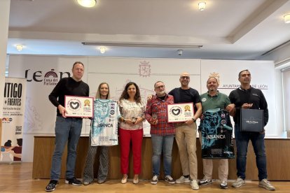 Entrega de los premios en el Ayuntamiento de León.