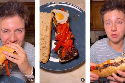 Bocadillo viral desde Burgos: morcilla, pimientos y huevo de codorniz en pan crujiente. La cojonuda, en versión casera, conquista las redes y los paladares.