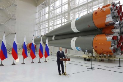 Putin, durante una visita al Cosmódromo Vostochny.