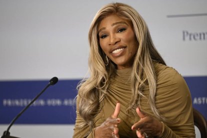 Serena Williams, durante la rueda de prensa celebrada en el Hotel de la Reconquista de Oviedo, donde reivindicó la igualdad en el deporte y recordó su trayectoria antes de recibir el Premio Princesa de Asturias.