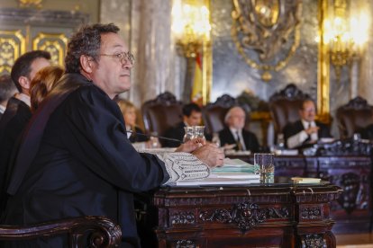 El fiscal general del Estado, Álvaro García Ortiz durante el juicio por la presunta filtración de información sobre la investigación por fraude a Hacienda de la pareja de Isabel Díaz Ayuso en el Tribunal Supremo.
