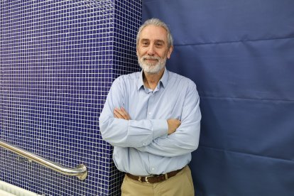 Javier Giráldez, ayer antes de la conferencia.