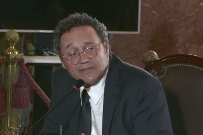 El fiscal general del Estado, Álvaro García Ortiz, durante su declaración.