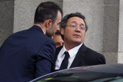 El fiscal general, Álvaro García Ortiz, a su llegada este jueves al Tribunal Supremo donde continúa el juicio que podría quedar visto para sentencia este jueves después de que las partes emitan sus conclusiones e informes definitivos.