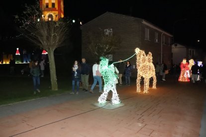 Algunas de las luces de Navidad de Almanza.