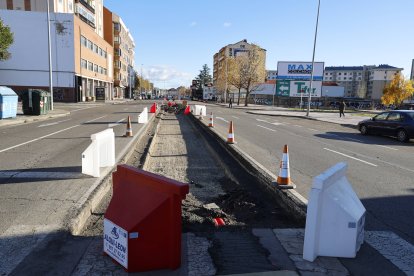 Obras en la calle Miguel Castaño