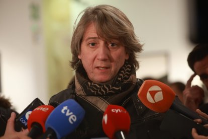 Carlos Martínez en una jornada de feminismo en Zamora.