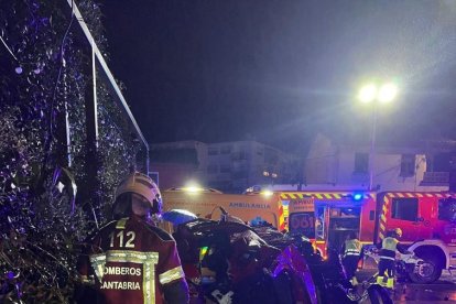 El lugar donde se produjo el accidente, en Cabezón de la Sal.