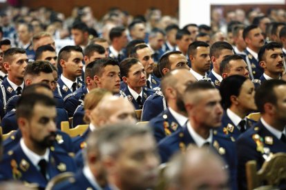 Un grupo de alumnos en la Academia Básica del Aire y del Espacio durante la apertura del curso académico.